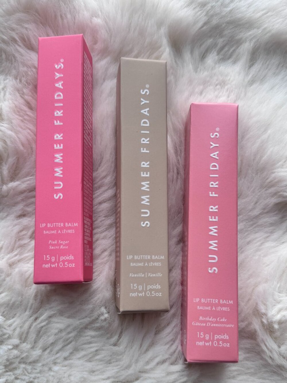 3pcs/Pink Sugar + Vanilla+Birthday Cake/ Summer Fridays Lip Butter Balm Lip Mask